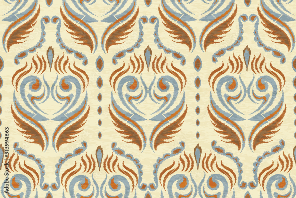 Fototapeta premium Seamless paisley embroidered floral motif pattern in vector, for design, fabric, wrapping, digital motif, background, wallpaper, print, clothing, etc.