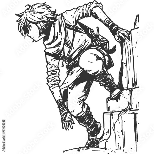 Unending Twists Vintage Illustration Vector