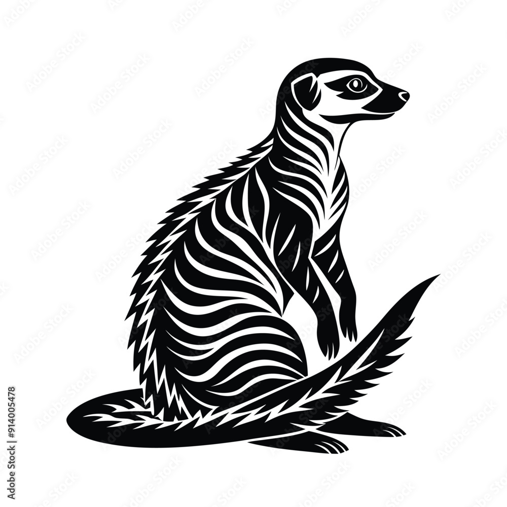 Meerkat Silhouette Vector Meerkat Silhouette Vector