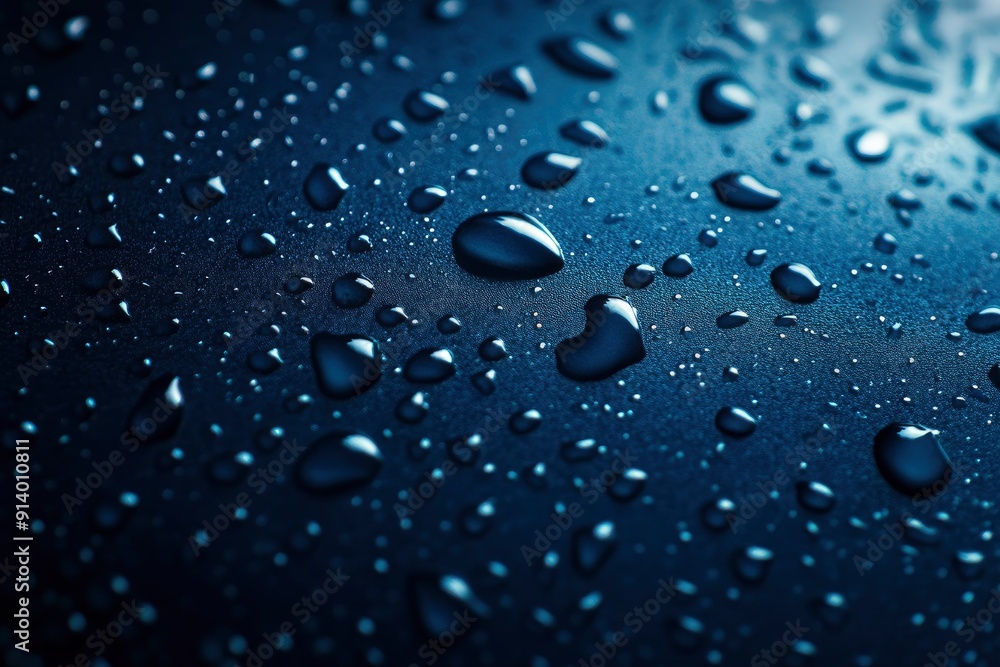 Water droplets on dark cover background. Water droplets concept whit generative ai Water droplets on dark cover background. Water droplets concept whit generative ai