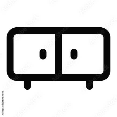 Simple Cabinet icon. The icon can be used for websites, print templates, presentation templates, illustrations, etc