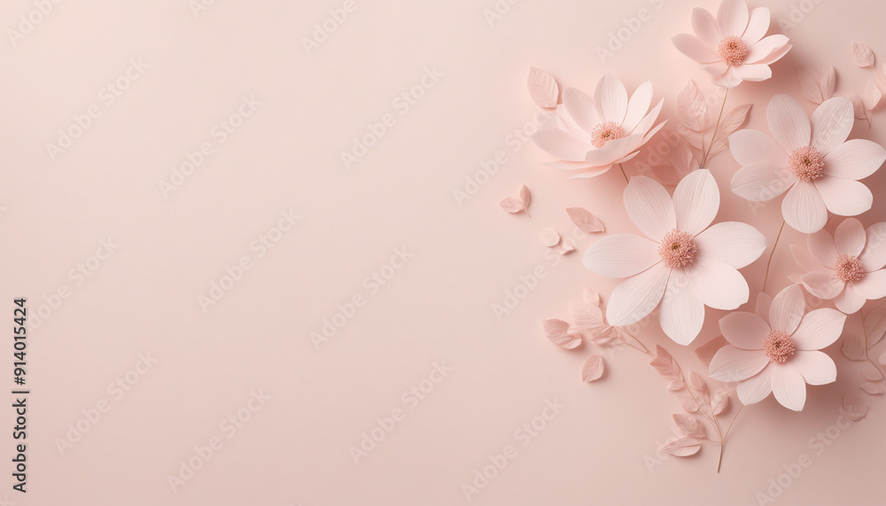 Mockup fond rose pâle floral produit cosmétique printemps éclosion. Mockup fond rose pâle floral produit cosmétique printemps éclosion.