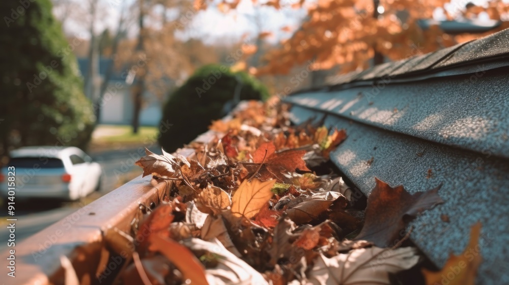 Autumn Leaves in Gutter Autumn Leaves in Gutter