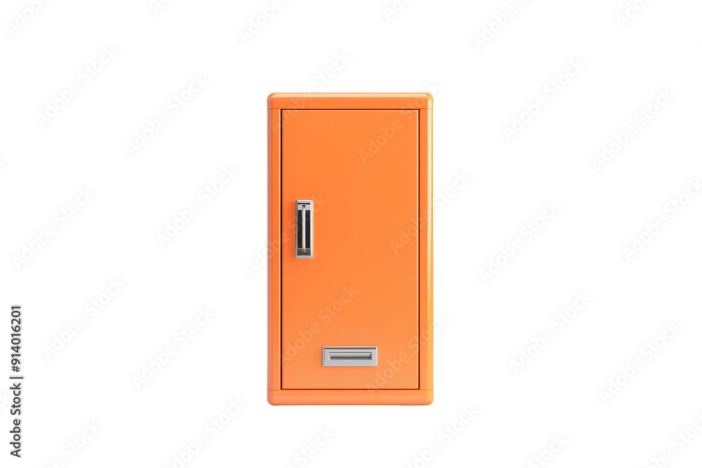 Orange Metal Cabinet with Handles Orange Metal Cabinet with Handles