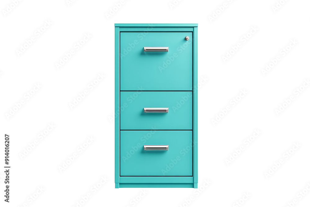 Teal Metal Filing Cabinet with Three Drawers Teal Metal Filing Cabinet with Three Drawers