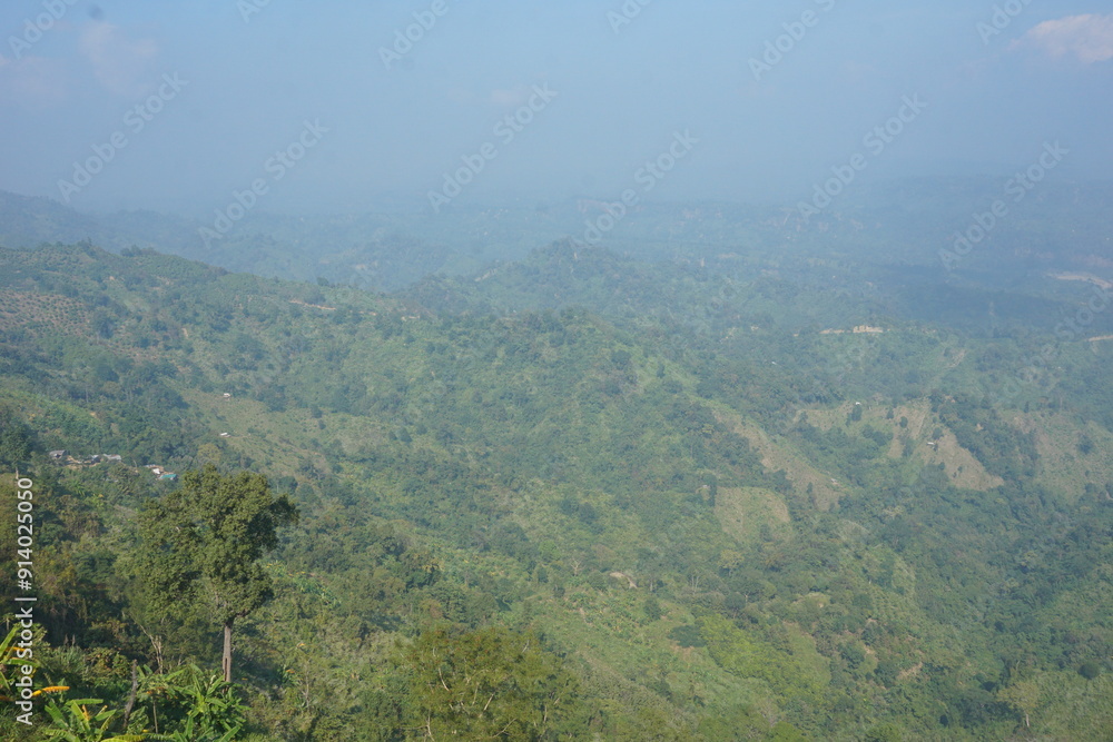 Fototapeta premium Nilgiri Bandarban Travel Places and Beautiful Places, Chimbook Hill, Nilachol, Nilanchhari Viewpoint, Shail Pratap Jhorna, Chimbuk, Tourism Center, Sairu Hill Resort, Meghla Tourism Center, Baga lak