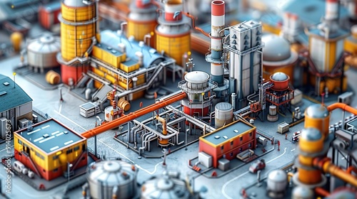 Industrial Complex: Miniature Model of a Refinery