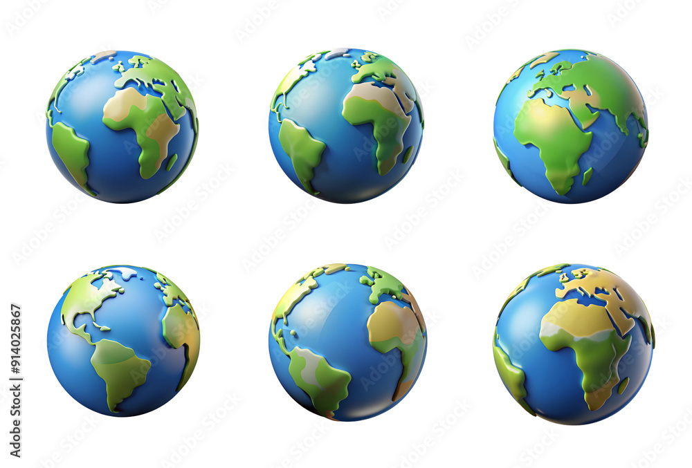 Earth globe, set icons are isolated on a transparent background.
Earth globe, set icons are isolated on a transparent background.