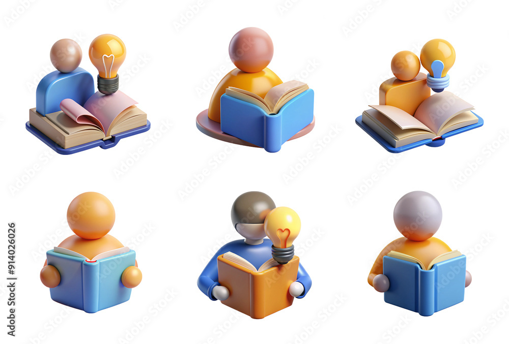Knowledge, set icons are isolated on a transparent background.
Knowledge, set icons are isolated on a transparent background.