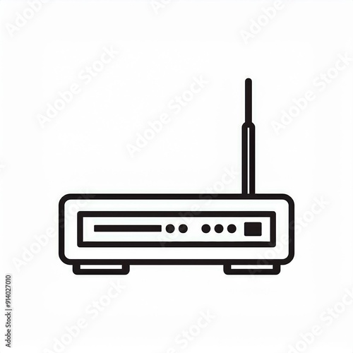 router black icon isolated on white