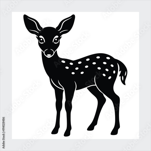 A fawn vector illustration icon.