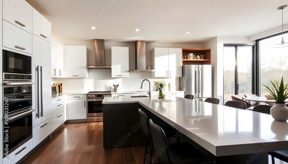 Modern kitchen with sleek and elegant cabinetry Modern kitchen with sleek and elegant cabinetry