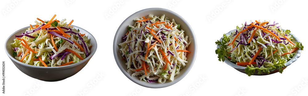 Bowl of Coleslaw salad png set no transparent background Bowl of Coleslaw salad png set no transparent background