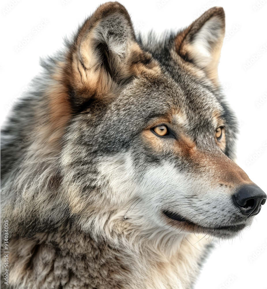 Close-up portrait of a majestic wolf with intense eyes, capturing the essence of wilderness and natural beauty. Close-up portrait of a majestic wolf with intense eyes, capturing the essence of wilderness and natural beauty.