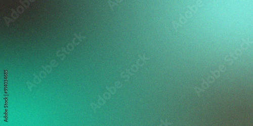 Green metallic gradient background with a grainy texture. mint sea teal jade emerald turquoise light blue gradient blur. Metallic foil effect with Rough grunge grain noise.