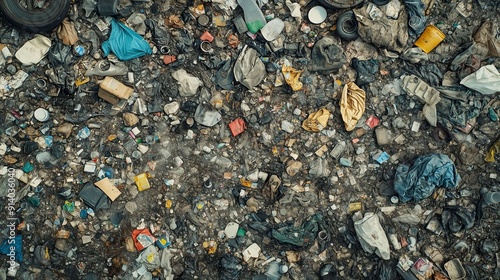 Wallpaper Mural Aerial view of a large amount of garbage polluting the environment, a concept for pollution, the environment and recycling Torontodigital.ca