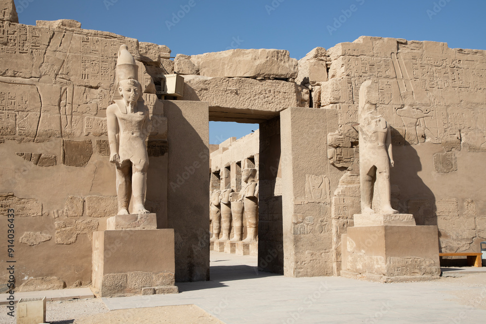 Beautiful view of ancient Karnak Temple in Luxor, Egypt