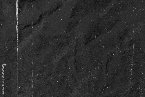 Old Rough Dirty Black Scratch Dust Grunge Black Distressed Noise Grain Overlay Texture Background. creased paper