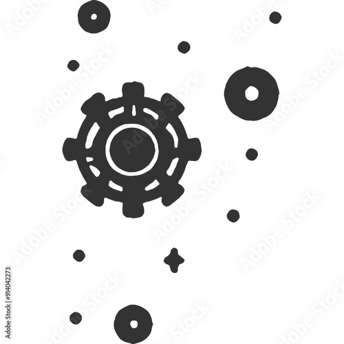 Gears of Gloom Vintage Illustration Vector
