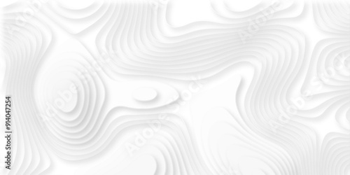 Abstract geometric layered curve line white background. 3d render, paper cut vector art background banner texture. multi layer cutout geometric patterns with smooth wavy layer. white background.
