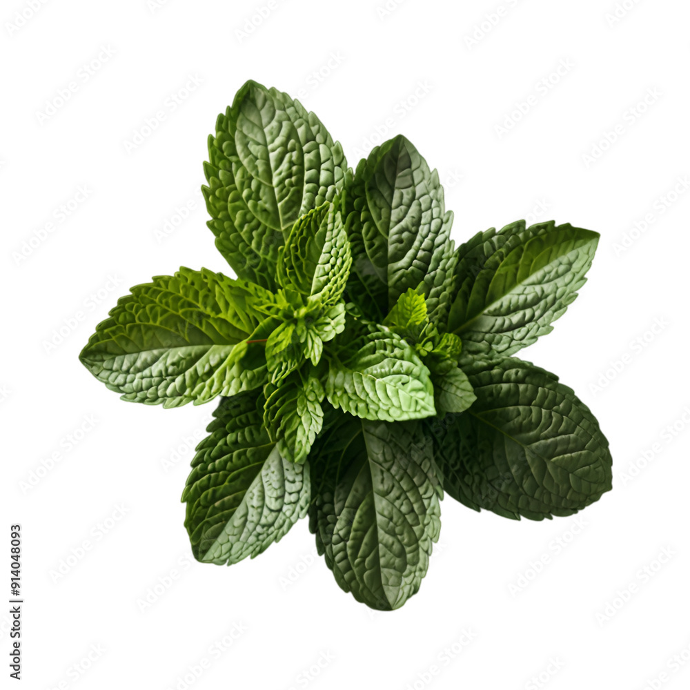Leaf plant herbs mint. set of mint leaves, fresh mint isolated on transparent background. Leaf plant herbs mint. set of mint leaves, fresh mint isolated on transparent background.