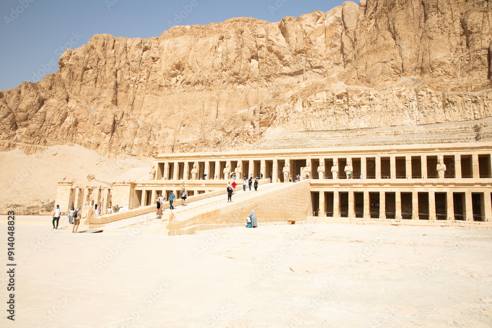 Beautiful view of the ancient temple of Hatshepsut in Luxor, Egypt