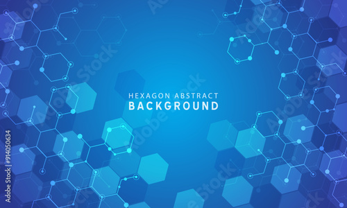 Technology circuit hexagon cyber futuristic background vector