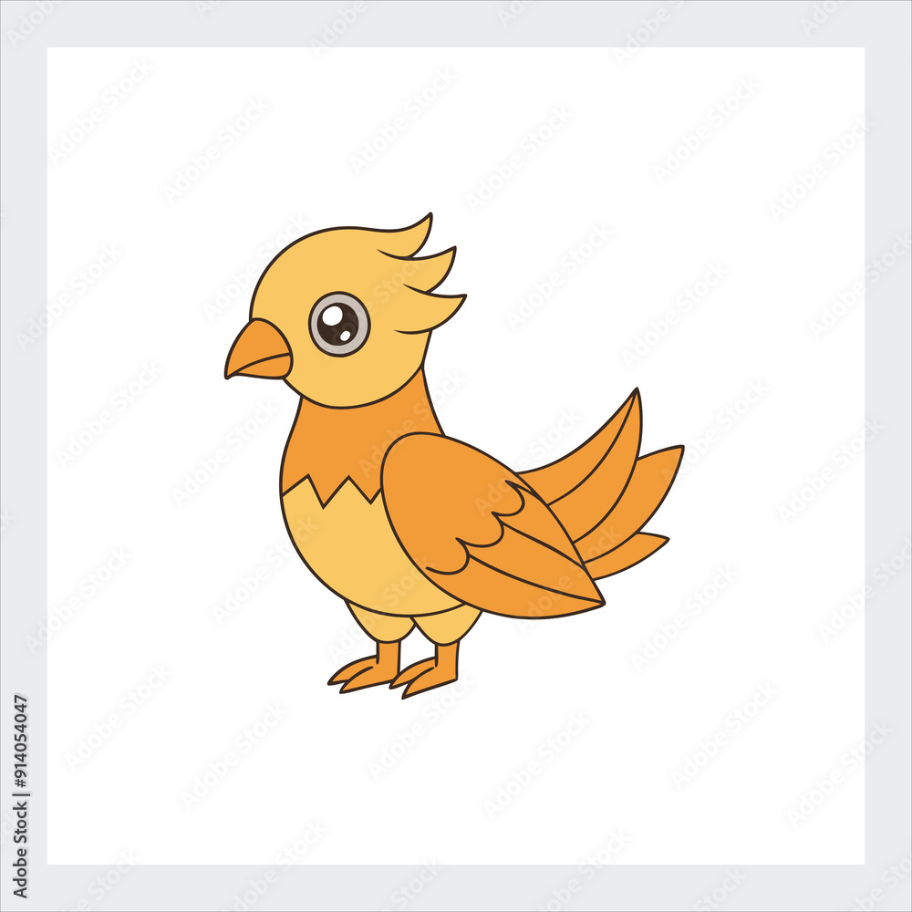 Fototapeta premium Shaheen bird sketch vector illustration.