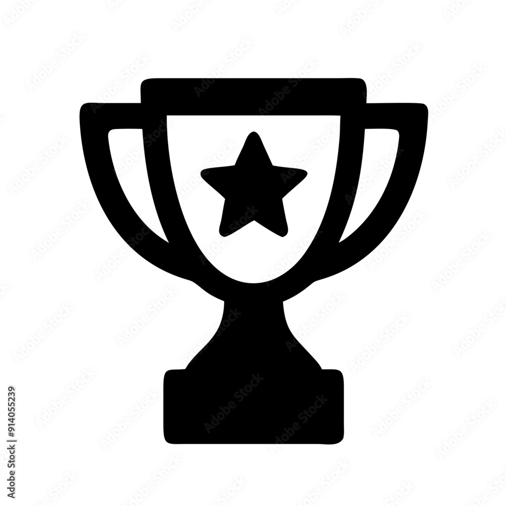 black icon trophy cup isolated black icon trophy cup isolated