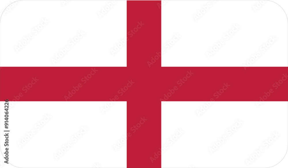 Naklejka premium Flag of England with rounded edges. National symbol of Australia. Vector image, flag icon.
