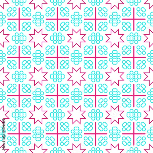 Seamless geometric pattern on a white background, perfect for backgrounds and textures