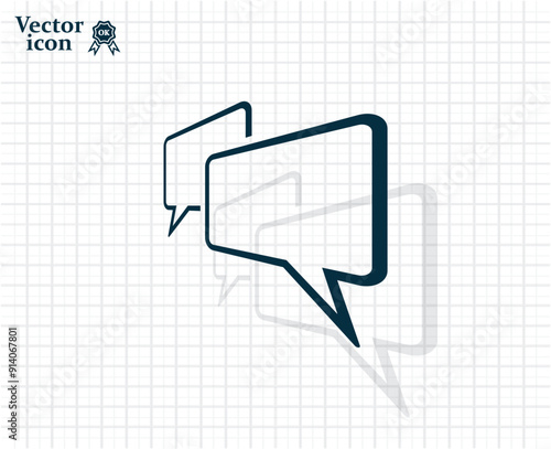 Dark colored vector icon with shadow on a light checkered background