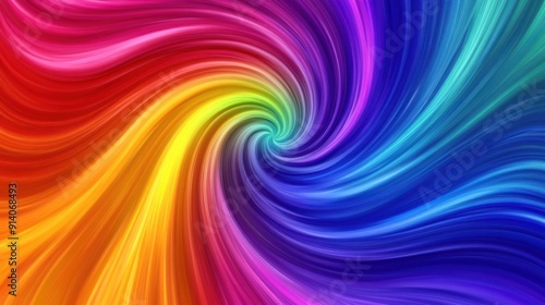 Abstract Rainbow Colors Swirl Wallpaper