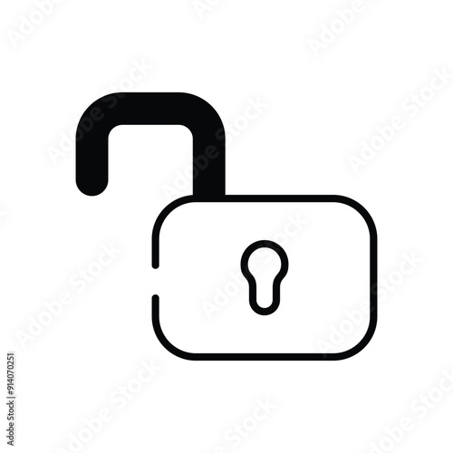 Unlock vector icon