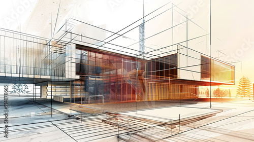 Wallpaper Mural The Fascinating World of Abstract Architectural Drawings: A Blend of Creativity and Innovation. Showcasing Unconventional Designs and Inspiring Spatial Concepts. Torontodigital.ca