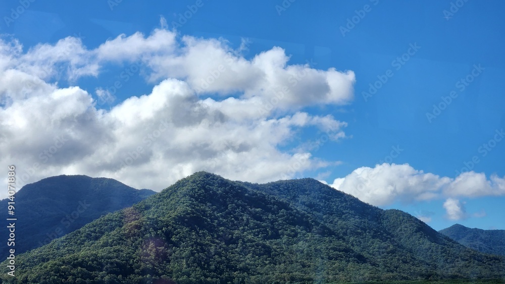Cairns Mountainous Rainforest with Clouds Cairns Mountainous Rainforest with Clouds