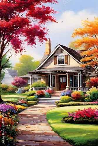 A charming countryside house with a beautifully Garden
