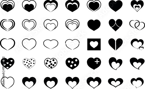 Heart icon, Heart vector icon.