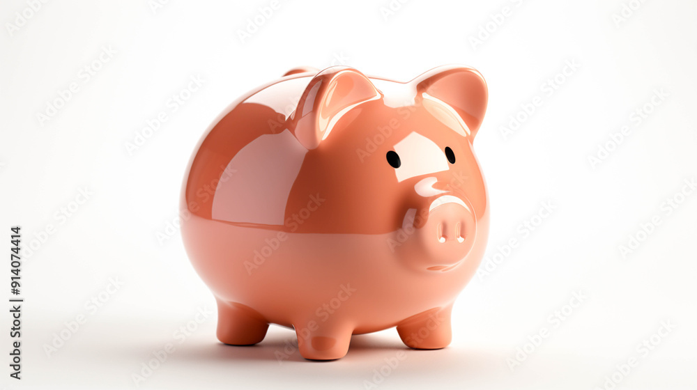 3D piggy bank on white 3D piggy bank on white