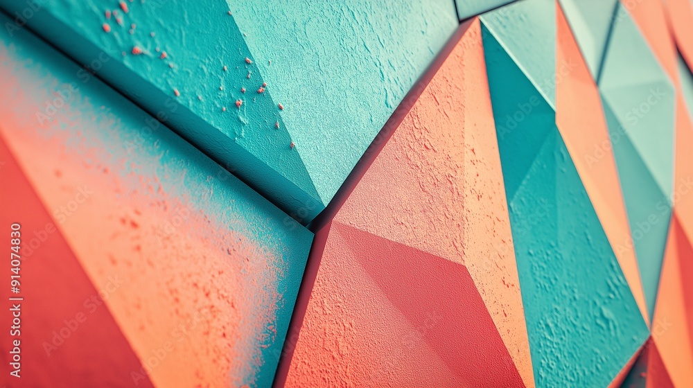 Fototapeta premium Vibrant geometric background