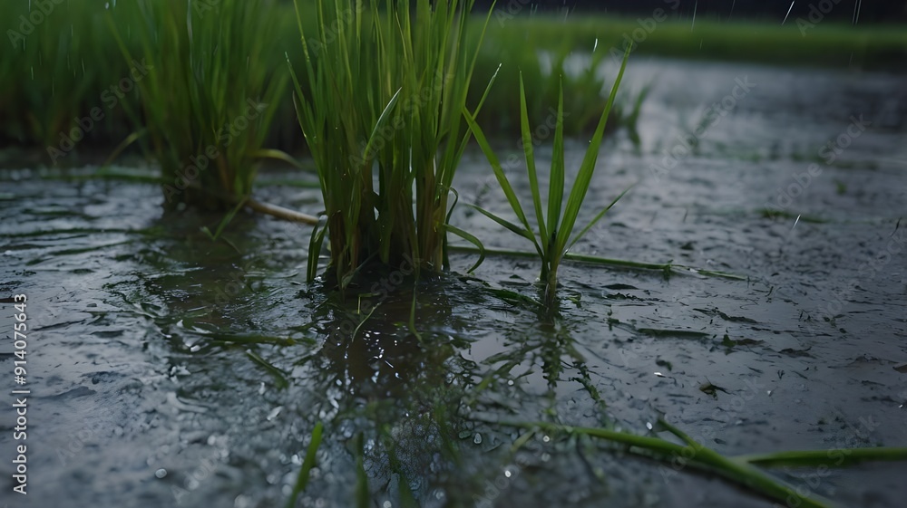 Obraz premium grass and water