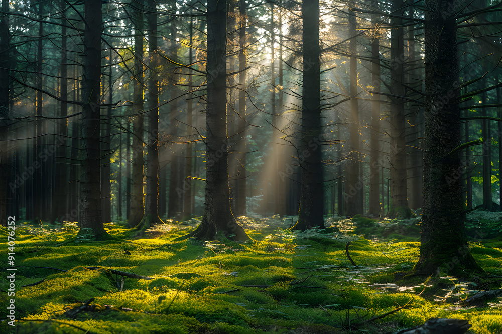 Obraz premium morning in the forest