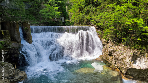 Vintgar Gorge, Slovenia, in bright spring day