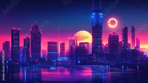 Futuristic Cityscape Cyberpunk Wallpaper