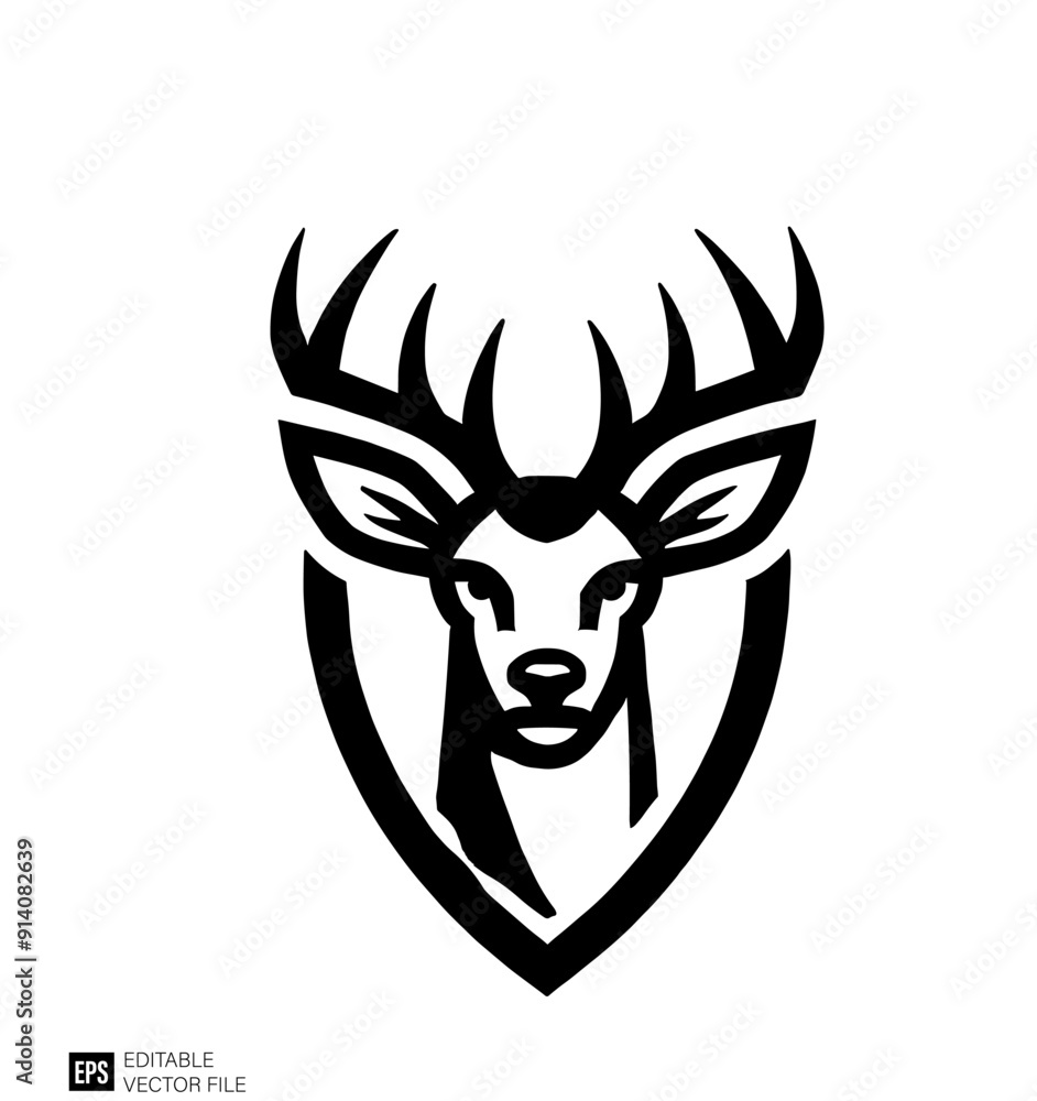 Deer head logo ideas template graphic design vector Deer head logo ideas template graphic design vector