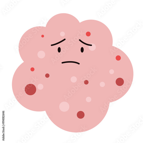 cancer cell cartoon character