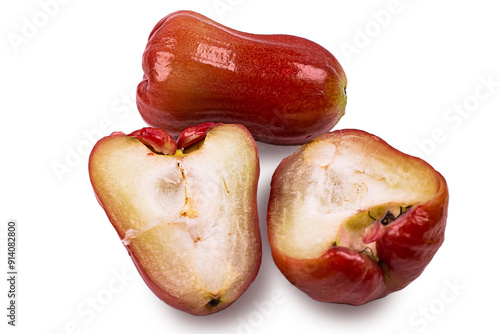 Rose apples, chompu, jambu air isolated on white background photo