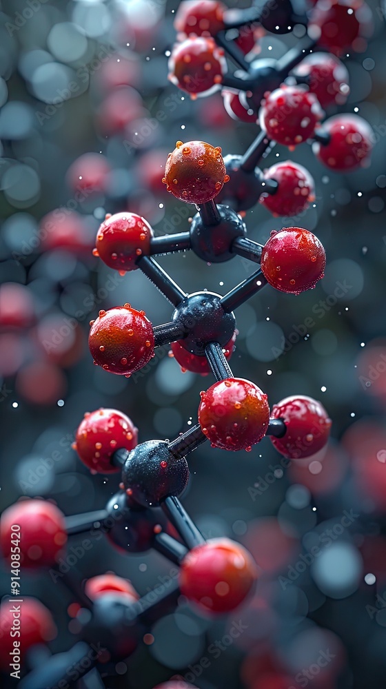 Visualizing the van der Waals structure of tripeptide molecule in a 3D model. Concept 3D Modeling, Chemistry, Molecular Structure, Tirzepatide, Van der Waals Visualizing the van der Waals structure of tripeptide molecule in a 3D model. Concept 3D Modeling, Chemistry, Molecular Structure, Tirzepatide, Van der Waals