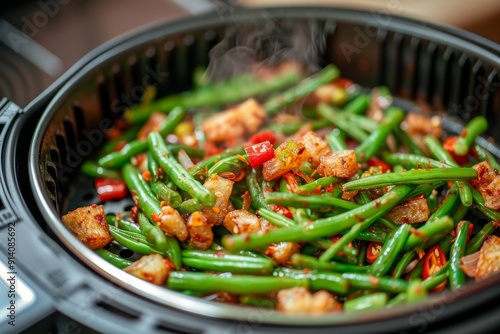 Asian Taiwanese cuisine cooked using an Airfryer at home photo