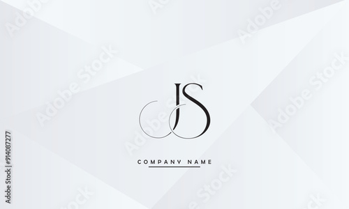 JS, SJ, J, S Abstract Letters Logo Monogram